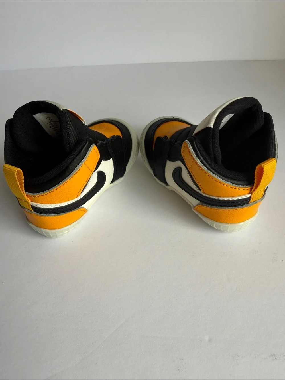 Nike Kids Black, Orange & White High-Top Sneakers